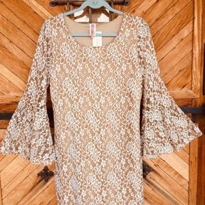 Bell sleeve Lace over dress
